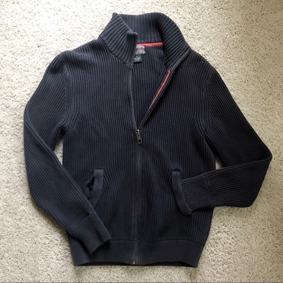 Lucky Brand Nave Blue Zip Sweater ☘️ - Picture 2 of 7